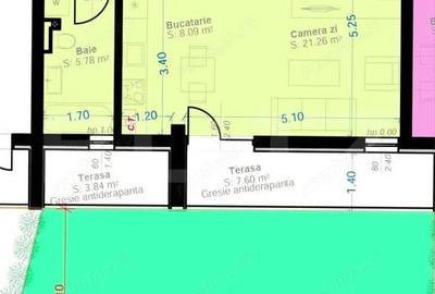 Garsonieră semidecomandată în Aradului