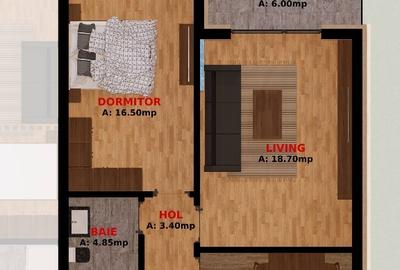 Apartament cu 2 camere decomandat în Dobroești - 15