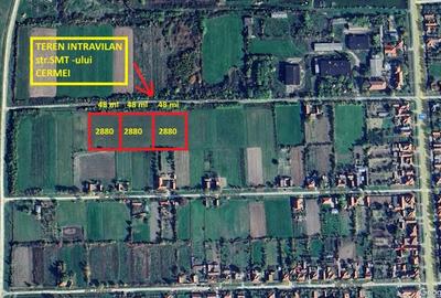 Terenuri intravilane 2880 mp Cermei fs.48 ml - 6350 euro - 3