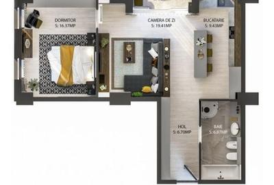 Apartament cu 2 camere decomandat în Iosia - 8