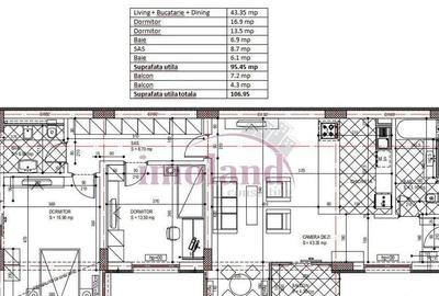 Apartament 3 camere - Zona Marriott - 9