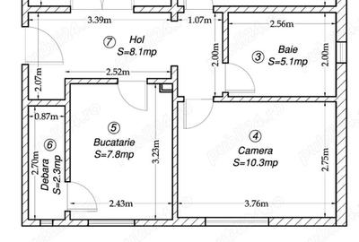 Apartament cu 3 camere decomandat în Bălcescu - 1