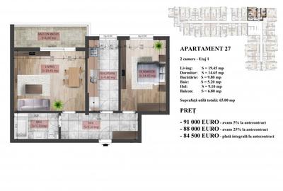 Apartament cu 2 camere decomandat în Dristor