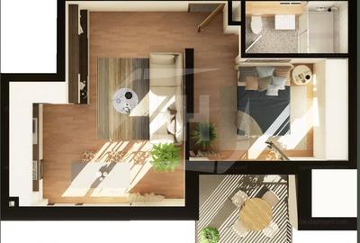 Apartament cu 2 camere semidecomandat în Între Lacuri - 1