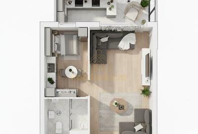 Garsonieră nedecomandată, mobilată în Nord-Vest - 14