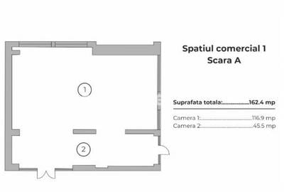 Spatiu Comercial 91 MP - Vitrina 12ML | Vulcan Residence - S - 2