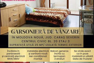 Moldova Noua, Garsoniera 25, 09 mp gata de mutare! Moldova Noua, Garsoniera 25, 09 mp gata de mutare! - 1