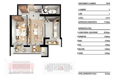 2 Camere  / Splaiul Unirii 550 / 8 min. Piața Unirii - 8