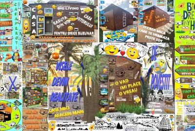 Tiny House Afacere Birou Locuit Vacanta Rulota Mini Casa Mobila Pe Roti Hambar Lemn Din Vis Natura - 3