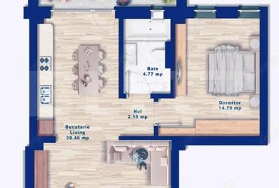 Apartament cu 2 camere semidecomandat în Torontalului - 5
