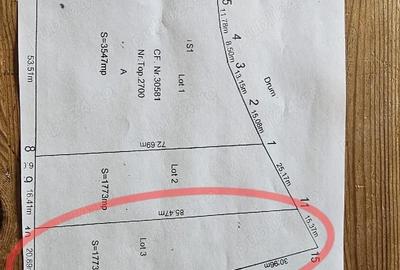 Teren de 1773 mp, în Central
