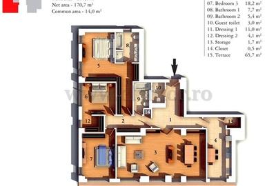 Apartament cu 4 camere decomandat, mobilat în Kiseleff - 23