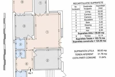 Apartament cu 3 camere, mobilat în Bucureștii Noi - 7