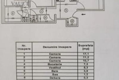 Apartament cu 3 camere decomandat, mobilat în Rahova - 3