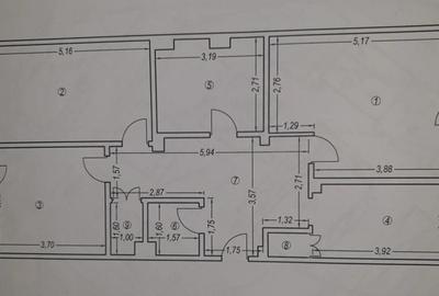 Apartament cu 3 camere decomandat în Central - 1
