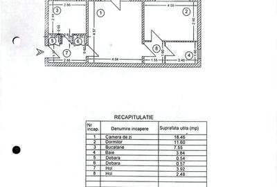 Apartament cu 2 camere semidecomandat în Central - 1