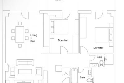 Apartament LUX 3 camere, 86mp, 2 bai, garaj Bonjour -Buna Ziua