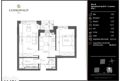 Apartament cu 2 camere în Valea Cetății - 8