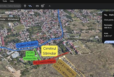 GIULESTI | Teren intravilan PUZ V3a2 3 loturi: 5500 + 180... - 6