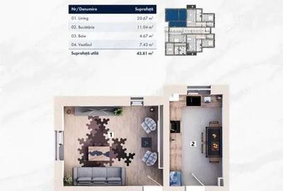 Variante apartamente 2 camere cartier nou zona Mehala - ID V4927 - 14