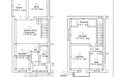 Duplex cu 4 camere cu toate utilitatile - 100 mp utili - zona Drumul Boilor - 4