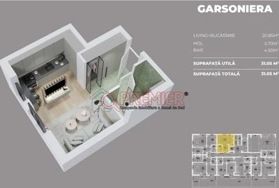 Garsonieră, mobilată în Central - 4