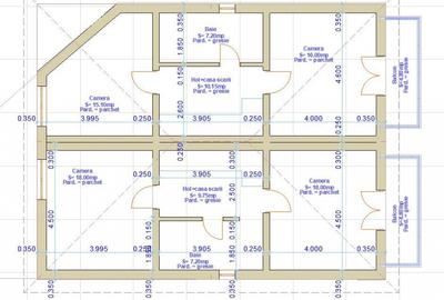 Duplex cu 4 camere cu Canalizare în Florești - 4
