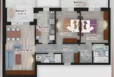 Apartament 3 camere  decomandat zona Theodor Pallady - 4