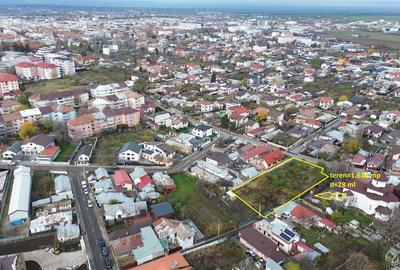 Teren 1.616 mp, D=28 ml, central zona case, autorizatie 3 cladiri P+2 - 2