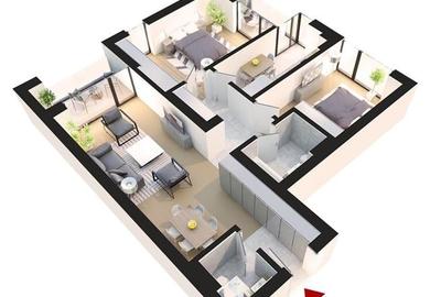 Apartament 3 Camere 92.5 mp-Incalzire in Pardoseala  Rahova - 3