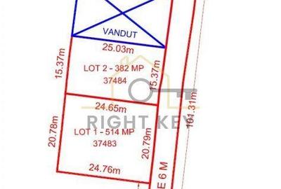 Teren de 382 mp, în Joița