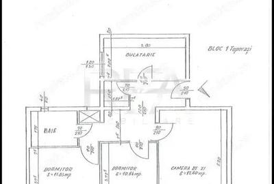 Apartament 3 Camere , Decomandat CF1 , Centrala Termica , Toporasi - 1