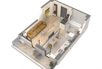 Apartament 1 camera, 43.99 mp, etaj intermediar, zona Nicoli - 2
