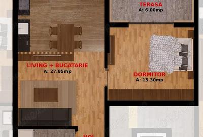 Apartament cu 2 camere semidecomandat în Dobroești - 4