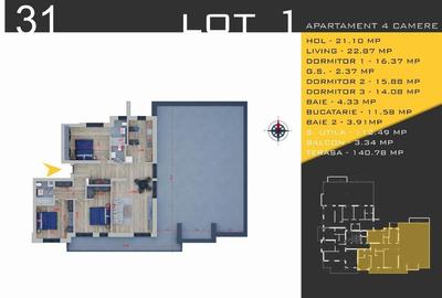 Penthouse 4 camere cu Terasa - zona Pallady - 3