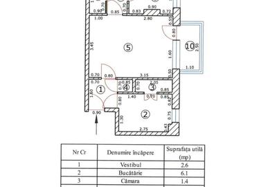 Apartament cu 2 camere semidecomandat în Gării - 9