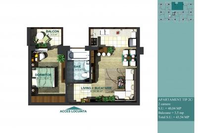Promotie apartament 2 camere semidecomandat direct de la dezvoltator - 3