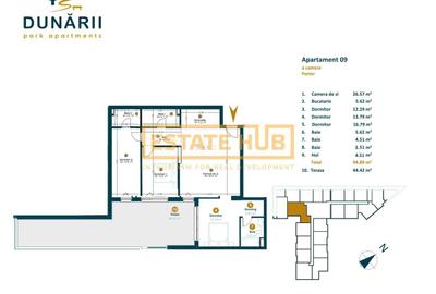 Apartament nou-4 camere si 52 mp terasa la 7 minute de Iulius Mall - 2