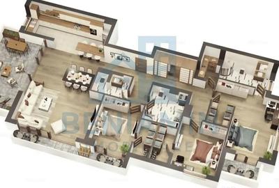 Apartament cu 4 camere decomandat în Noua - 1