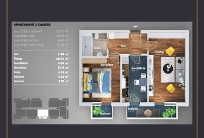 APARTAMENT PREMIUM 2 CAMERE, Grand Kristal, Berceni, Sector 4 - 6