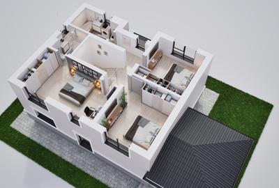 Casă individuală, teren generos și compartimentare eficientă - 0% comision - 11