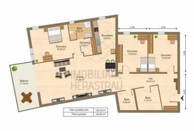 Floreasca Luxury 3 bedroom for rent - 14