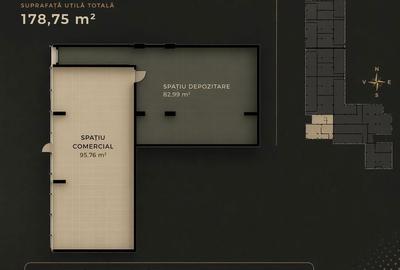 Spațiu comercial, de 178 mp, în Sopor