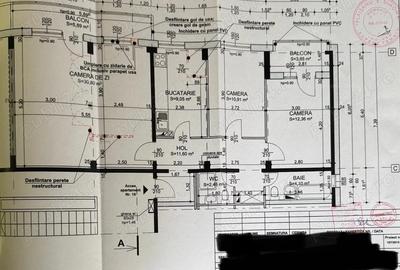 Apartament 4 camere modificat in 3 camere cu aprobare. - 1