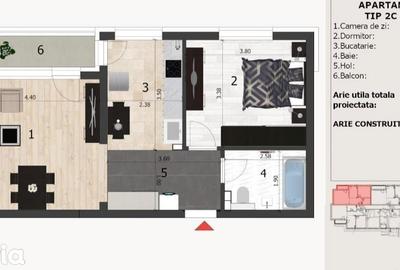 Apartament cu 2 camere în Negru Vodă - 5