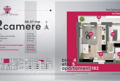 2 camere /57mp utili/Valletta Towers - 2