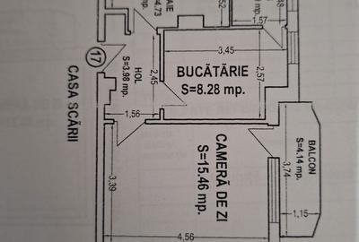 Garsonieră decomandată în Central