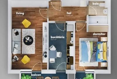 Apartament cu 2 camere decomandat în Metalurgiei - 4