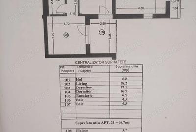 Apartament cu 3 camere decomandat în Central - 10