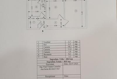 Apartament cu 2 camere decomandat în Titan